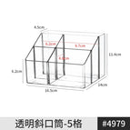 4979. transparent inclined mouth barrel-5 compartments with 8183 snap buckle pair ps high transparency