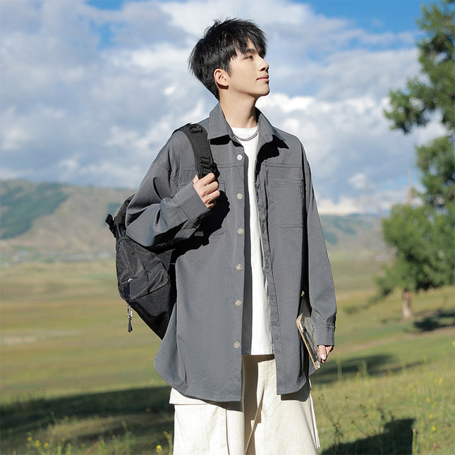 Autumn 2024 New Shirt Xinjiang Outdoor Series All-match Work Jacket Travel Camping Casual Men's Wear