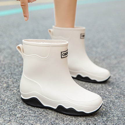 Cross-Border Rain Boots for Women 2025 German Mid-Calf Chelsea Outdoor Waterproof Work Men's Rubber Shoes Waterproof and Non-Slip