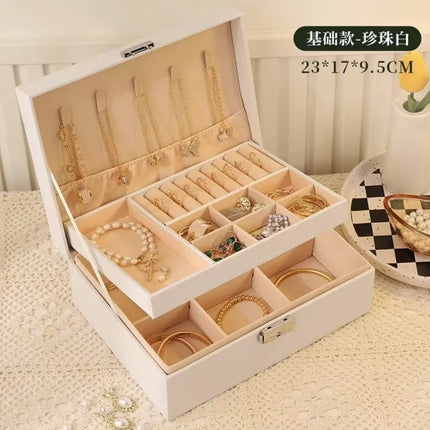 Jewelry Box with Password Lock, Multi-Layer Jewelry Storage Box, Gold Jewelry, Wedding Gift, Large Capacity, Dust-Proof Storage Function