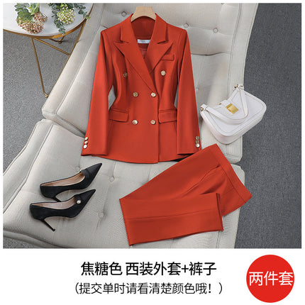 High-End Suit 2024 New Fashion Elegant Goddess Style Professional Wear Beauty Salon Suit Two-Piece Set