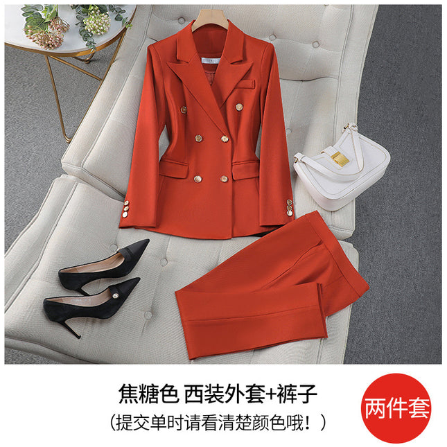 High-End Suit 2024 New Fashion Elegant Goddess Style Professional Wear Beauty Salon Suit Two-Piece Set