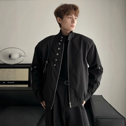 Cold Style Jacket Men's Trendy Brand Design bomber Pilot Stand Collar Jacket American Workwear Top
