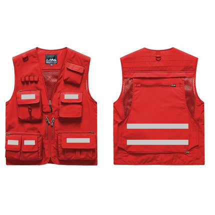 Vest Custom Printing LOGO Outdoor Mountaineering Camping Function Luya Multifunctional Summer Tooling Photography Vest