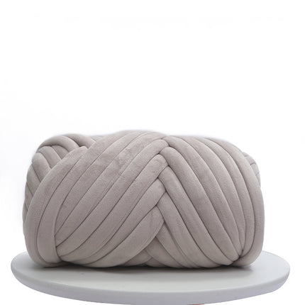 Cross-Border New Product DIY Core-Spun Yarn 3cm Thick Imitation Velvet Yarn Blanket Fabric Strip Yarn Core-Spun Cotton Manufacturer Wholesale