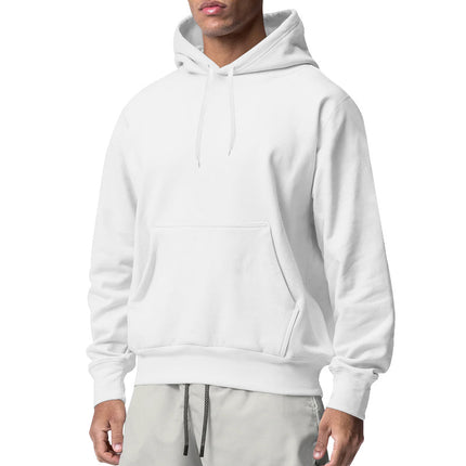 2025 New Cross-Border European and American Men's Sports Pure Color Fleece Sweatshirt Men's Export Wholesale Hoodie