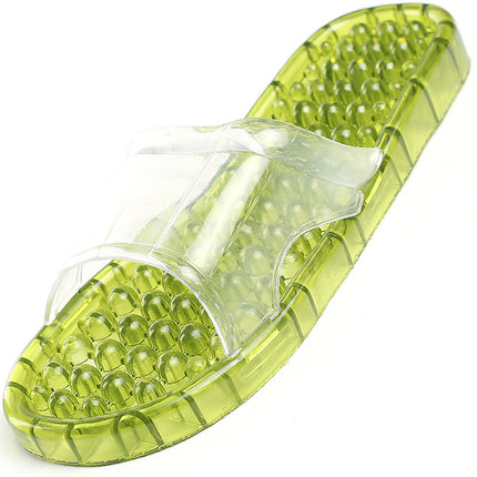 Bath Slippers Massage Plastic Hollow Leakage Bathroom Slippers Women's Summer Indoor Men's Autumn Household Massage Slippers