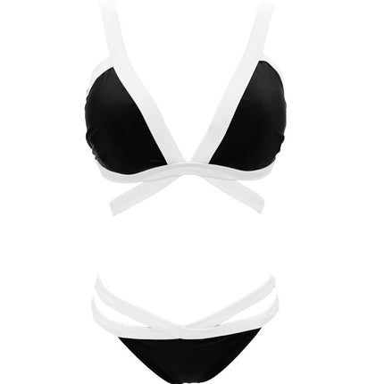 2025 New Fashionable and Sexy Split Bikini Slimming Look Backless Hot Spring Resort Swimsuit [Drop Shipping]