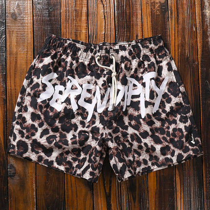 Gailang Men's Small Shark Quick-Drying Beach Pants Can Be Used in the Water for Casual Dopamine Surfing with Lining Three-Point Shorts