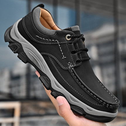 Cross-border foreign trade explosions men's shoes autumn new retro thick-soled tooling shoes dad shoes men's fashion casual leather shoes