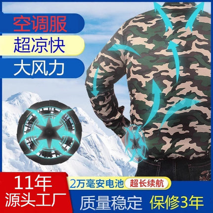 Clearance air conditioning clothing fan clothing fan camouflage clothing with fan clothing clothing source factory