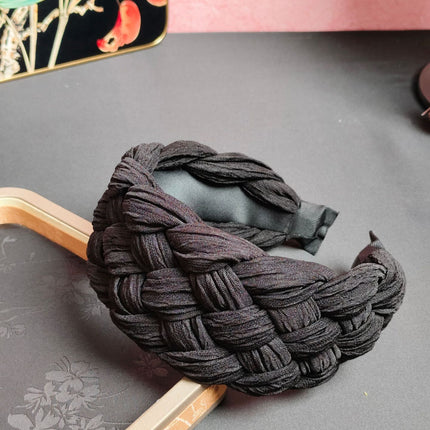 Korean-Style Simple Wide-Brimmed Braided Hairband with a High-End Feel, Specifically for Face Washing, High-Top Hair Clip Wholesale