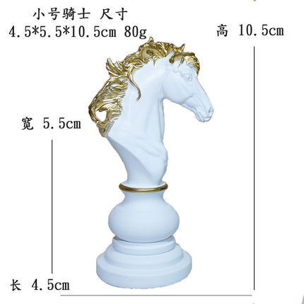Creative home decoration chess resin decoration window home decoration black white chess ornaments
