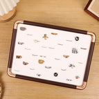 Gold rounded corners, off-white 90-bit ring plate
