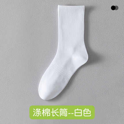 Zhuji socks summer thin men's sweat-absorbent deodorant boat socks short socks long tube cotton men's towel bottom mid-tube socks