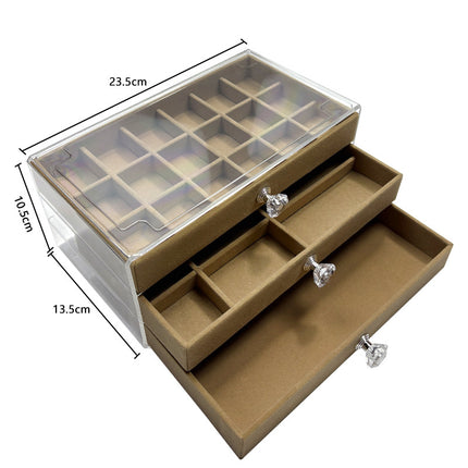 Jewelry Storage Box, High-End and Exquisite New Multi-Layered Earrings, Earrings, Rings, Necklaces, Bracelets, Multi-Layered Storage Boxes