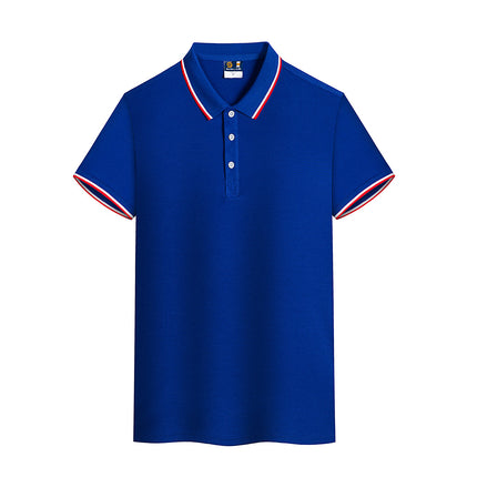 Siro-Spun Cotton Workwear Polo Shirt for Men and Women, Short-Sleeved T-Shirt, Work Uniform Polo Shirt with Logo Printing Recommended