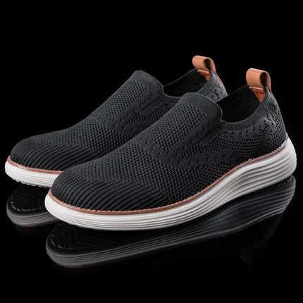 Cross-Border Large Size 2025 Summer New Slip-On Lightweight Fly-Knit Casual Sports Shoes Men's Running Shoes Sneakers