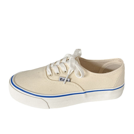 608 classic canvas shoes women's Korean-style ulzzang versatile preppy style flat retro Hong Kong style ins board shoes for students