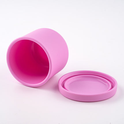 250ml Silicone Round Box Refrigerator Fresh-keeping Box Lunch Box Fruit Box Round Silicone Fresh-keeping Box Microwave Lunch Box