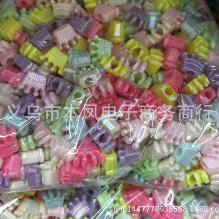 Acrylic light color plated AB colorful diy children beaded material candy AB colorful beads jewelry accessories