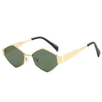 Gold frame dark green