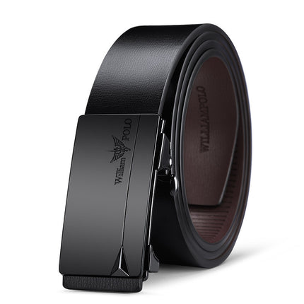 Emperor Paul Belt Men's Genuine Leather Belt Alloy Buckle Waistband Guangzhou Belt Men's High-End Wholesale
