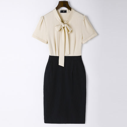 2025 Summer Business Dress Women's Spring New Korean Style Ol Jewelry Store Front Desk Work Clothes Work Dress