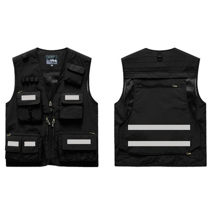 Vest Custom Printing LOGO Outdoor Mountaineering Camping Function Luya Multifunctional Summer Tooling Photography Vest