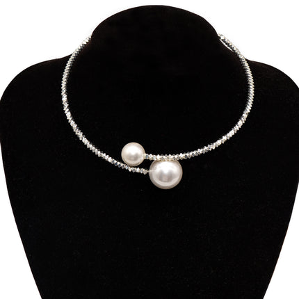 Broken silver several Two Pearl opening collar summer Net Red new personality chocker necklace temperament necklace wholesale