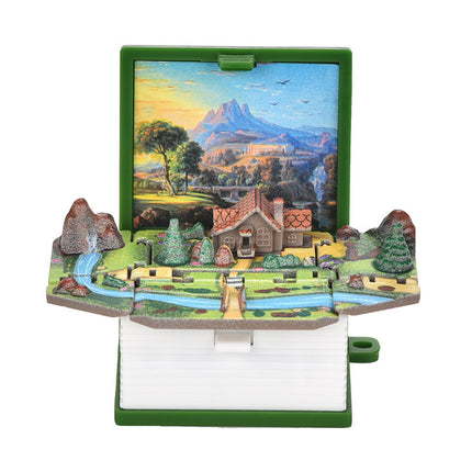 Children's Christmas Gift Stereo 3D Folding Bomb Book Santa Chalet Keychain Schoolbag Pendant Toy