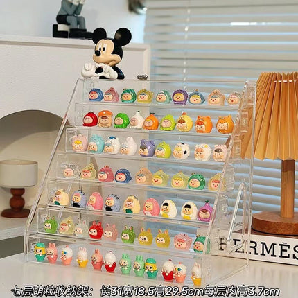 Cross-Border Acrylic Display Stand Transparent Multifunctional Storage Box Desktop Blind Box Cute Figurine Step Storage Rack