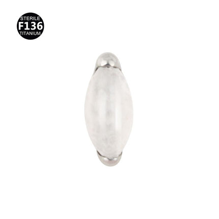 F136 titanium alloy natural stone 0.9 teeth horse eye puncture lip ear nail tongue nail foreign trade hot factory in stock wholesale