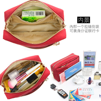 Guangzhou Manufacturer Directly Approved Waterproof Nylon Portable Cute Cosmetic Bag Sundry Storage Bag Mobile Phone Bag Coin Small Bag