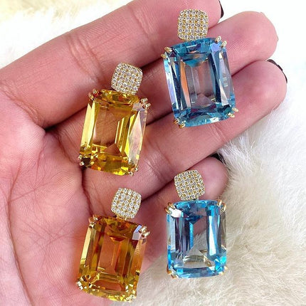 Hot selling source AliExpress original single European and American cross-border high-grade earrings female niche design e7966