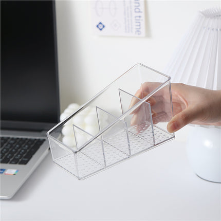 Desktop Cosmetics Storage Box, Dressing Table, Skin Care Product Storage Shelf, Acrylic Dormitory Transparent Compartment Lipstick Box