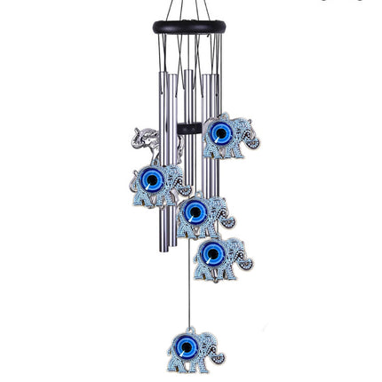 Cross-border Hot Selling Wind Bell Devil's Eye Hanging Aluminum Metal Wind Bell Indoor Garden Decoration Wholesale