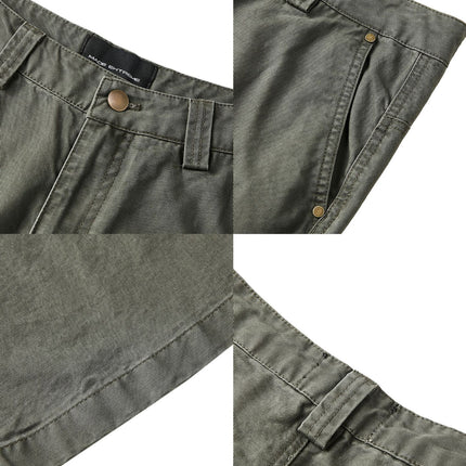 MADEEXTREME Spring New Men's Washed Old Tooling Pocket Loose Casual Pants Straight Pants