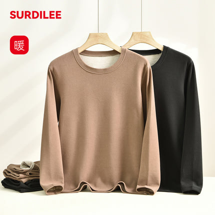 Autumn and Winter 2025 New Men's Silk Wool Thermal Underwear Set, Thickened and Fleece-Lined, Pullover Thermal Underwear Set