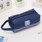 Large capacity pencil case = oxford cloth style / Navy blue