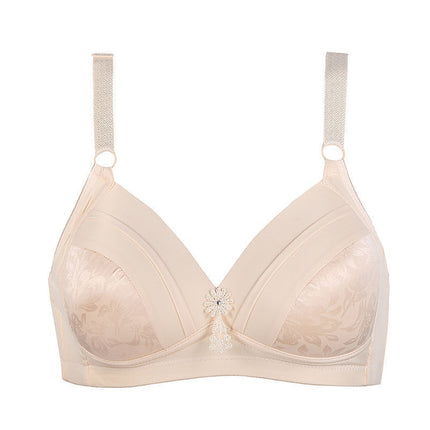 Factory direct supply plus size underwear thin no steel ring underwear comfortable gathered breathable bra middle-aged and elderly mother bra