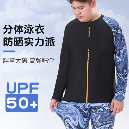 Boys' suit Swimsuit Boys' Teenagers Split Size Swimsuit Chubby Children Chubby Children Sunscreen Swimsuit
