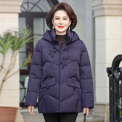 2025 Grandma Jacket Elderly Mother down Jacket New Winter Clothing Thickeneded Winter Women's Clothing Middle-Aged and Elderly