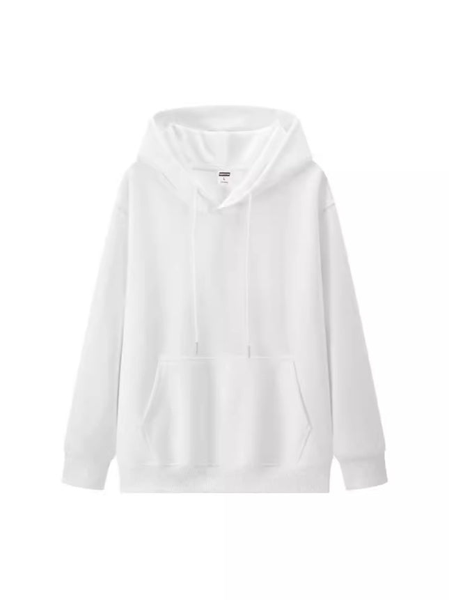 2025 Autumn/Winter M086 Trendy 350g Retro Cotton Loose Comfortable Warm Solid Color Pullover Hoodie