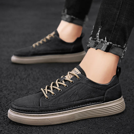 Men's Shoes Spring Business Casual Soft-soled Leather Labor Protection Work Chef Kitchen Sneakers All-match Trendy Shoes 2025
