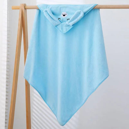 Coral Fleece Bath Towel Class A Baby Holding quilt Absorbent Newborn Children Autumn and Winter Thickened Package Cartoon Hooded Bath Towel Bucket