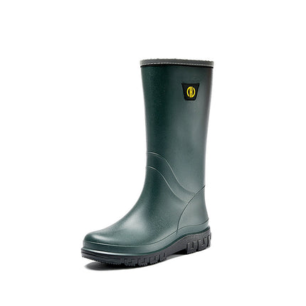 Long Rain Boots for Men, Non-Slip Kitchen Work Rain Boots, Fashionable Waterproof Shoes, Car Wash Work Overshoes, Rubber Shoes