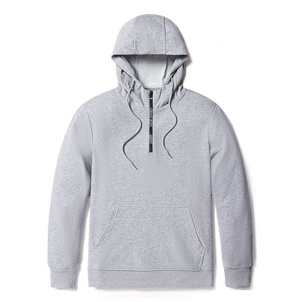 Amazon Cross-border Autumn Hooded Solid Color 95 Cotton Men's Pocket Casual Loose Sweat Japanese plus size Sweat Men