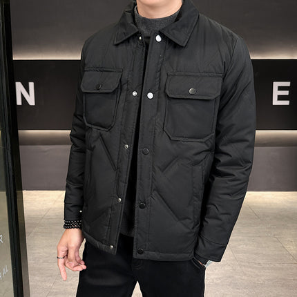 High-end Down Jacket Men's Winter Lightweight Men's Warm Autumn and Winter Clothes Men's Lapel Coat Cold-proof Jacket