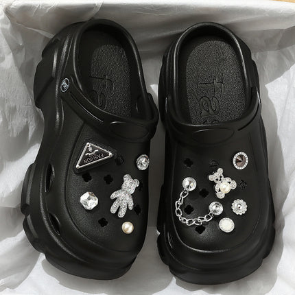 Cross-Border Upgraded Eva Outer Wear Thick-Soled Clogs, Soft and Wear-Resistant, High-Soled,  Garden Shoes Wholesale